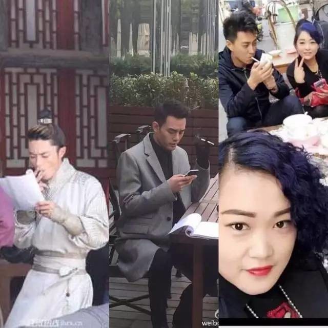 老干部靳东,霍建华还有凯凯王也吸烟