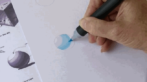 这是水笔界的photoshop!渐变效果在纸上轻松画