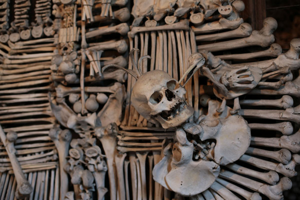 走进捷克"人骨教堂"由超4万具骸骨装饰而成(组图)