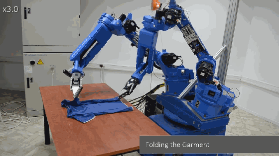 机器人已经可以帮你叠衣服了 就是有点慢