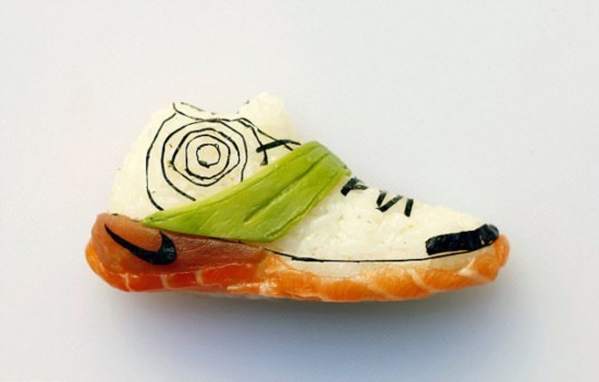 鞋子也能吃？意主厨创作“寿司运动鞋”极具创意